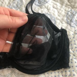 Calvin Klein black mesh bra